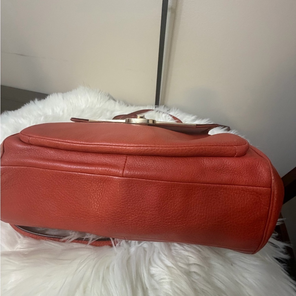 Coach Brick Orange Leather Madison Madeline East West Bag#25166 - Picture 6 of 12
